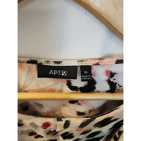 Apt. 9 XL Sleeveless Blouse |‎ Pink Animal Print | Flowy & Lightweight - Picture 4 of 12